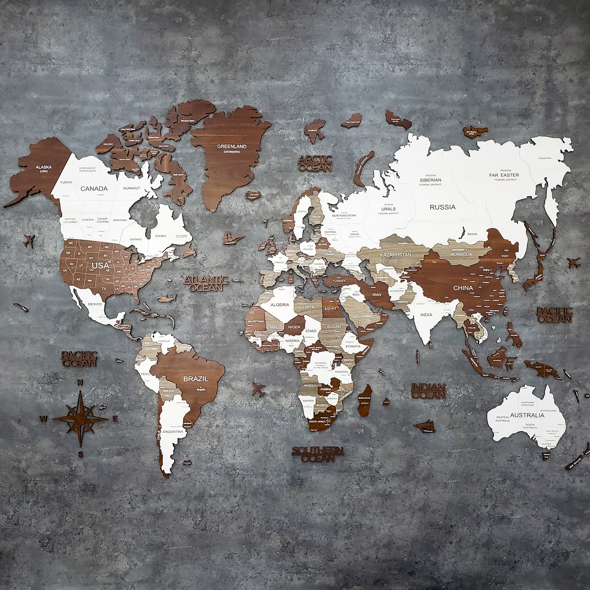 Bản đồ gỗ thế giới 3d treo tường Chocolate ban do go the gioi 3d treo tuong chocolate