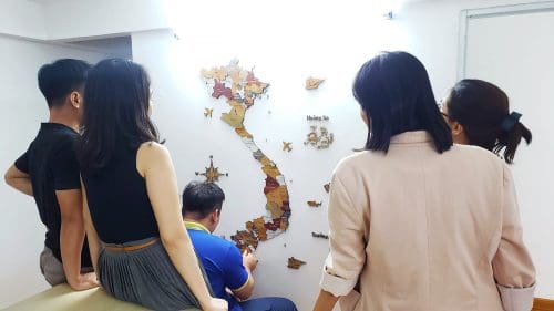 Bản Đồ Việt Nam Bằng Gỗ 3D (63 tỉnh) - Mix 6 màu - Flower photo review
